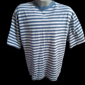Vintage Men's T-shirt Large Single Stitch 90's Grunge Striped Ringer USA Cobain